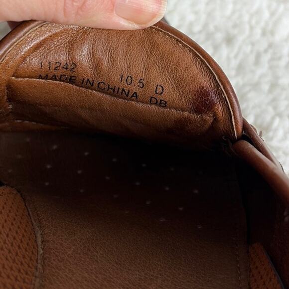 Florsheim Loafers Brown Leather Rattan Slip On Size 10.5 D 11242 - Picture 4 of 9